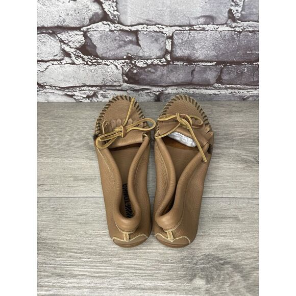 Minnetonka Moccasins Brown Leather Driving Moccasin Loafers Women Sz 6M US/36EU - Picture 10 of 16